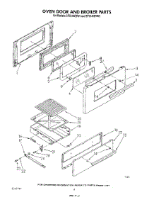 06 - Oven Door And Broiler parts for Whirlpool Range SF5340ERW5 from AppliancePartsPros.com
