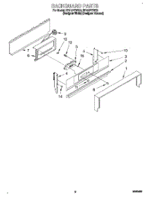 05 - Backguard parts for Whirlpool Range SF312PEWQ0 from AppliancePartsPros.com