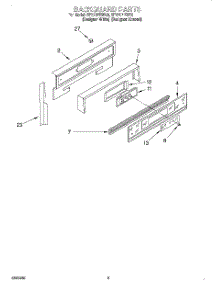 06 - Backguard parts for Whirlpool Range SF370PEWZ0 from AppliancePartsPros.com