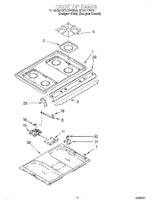 07 - Cooktop parts for Whirlpool Range SF370PEWZ0 from AppliancePartsPros.com