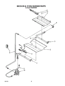 07 - Broiler And Oven Burner parts for Whirlpool Range SF386PEWW0 from AppliancePartsPros.com