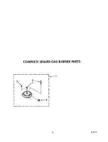 08 - Complete Sealed Gas Burner parts for Whirlpool Range SF386PEWW0 from AppliancePartsPros.com