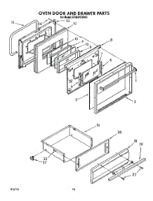 09 - Oven Door And Drawer parts for Whirlpool Range SF386PEWW0 from AppliancePartsPros.com
