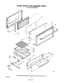 04 - Oven Door And Broiler parts for Whirlpool Range SF305ESRW0 from AppliancePartsPros.com
