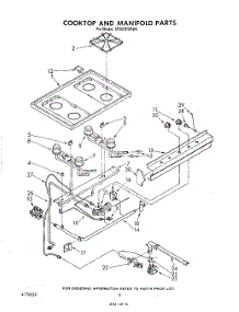 05 - Cook Top And Manifold , Literature parts for Whirlpool Range SF305ESRW0 from AppliancePartsPros.com
