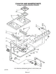 06 - Cooktop And Manifold , Literature And Optional parts for Whirlpool Range SF3300SRW2 from AppliancePartsPros.com