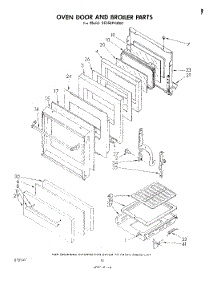 08 - Oven Door And Broiler parts for Whirlpool Range SE950PSKW1 from AppliancePartsPros.com