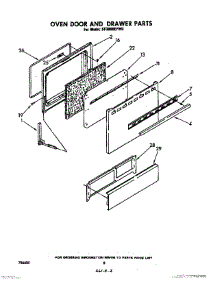 06 - Oven Door And Drawer parts for Whirlpool Range SF3600EPW0 from AppliancePartsPros.com