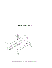 04 - Backguard parts for Whirlpool Range SF0140SRW1 from AppliancePartsPros.com
