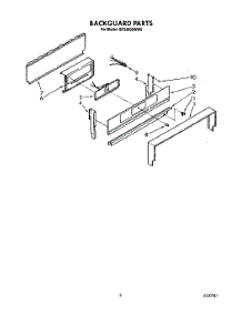 04 - Backguard parts for Whirlpool Range SF3300EWW0 from AppliancePartsPros.com