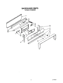 04 - Backguard parts for Whirlpool Range SF335EERW0 from AppliancePartsPros.com