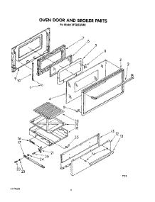 05 - Oven Door And Broiler parts for Whirlpool Range SF335EERW0 from AppliancePartsPros.com