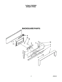 03 - Backguard parts for Whirlpool Range SF330PEWQ2 from AppliancePartsPros.com