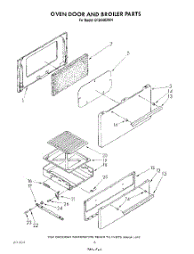 05 - Oven Door And Broiler parts for Whirlpool Range SF3000ERW4 from AppliancePartsPros.com