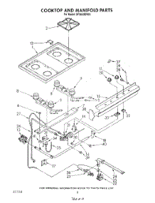 06 - Cook Top And Manifold , Lit / Optional parts for Whirlpool Range SF3000ERW4 from AppliancePartsPros.com