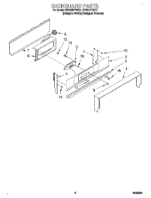 05 - Backguard parts for Whirlpool Range SF312PEWZ1 from AppliancePartsPros.com