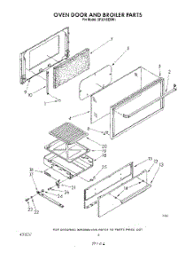 05 - Oven Door And Broiler parts for Whirlpool Range SF301BERW1 from AppliancePartsPros.com