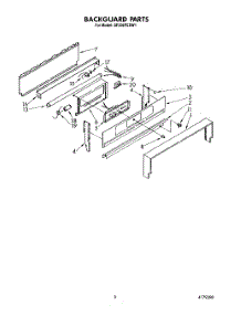 04 - Backguard parts for Whirlpool Range SF336PESW1 from AppliancePartsPros.com
