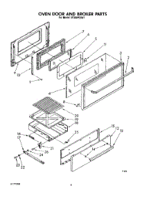 05 - Oven Door And Broiler parts for Whirlpool Range SF336PESW1 from AppliancePartsPros.com