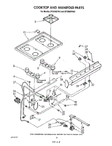 06 - Cooktop And Manifold , Lit / Optional parts for Whirlpool Range SF3000ERW3 from AppliancePartsPros.com