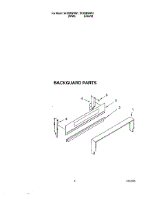 03 - Backguard parts for Whirlpool Range SF305BSWW1 from AppliancePartsPros.com