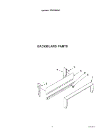 03 - Backguard parts for Whirlpool Range SF3020EWW2 from AppliancePartsPros.com
