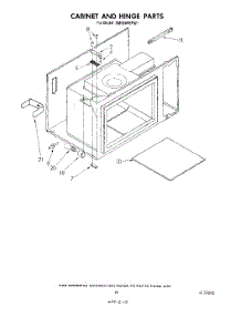 13 - Cabinet And Hinge parts for Whirlpool Range SM988PEPW1 from AppliancePartsPros.com