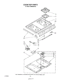 14 - Cooktop parts for Whirlpool Range SM988PEPW1 from AppliancePartsPros.com