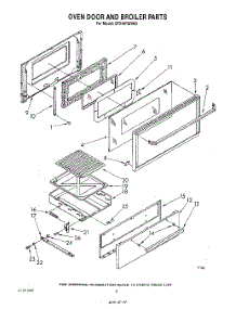 05 - Oven Door And Broiler parts for Whirlpool Range SF310PSRW0 from AppliancePartsPros.com