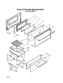 05 - Oven Door And Broiler parts for Whirlpool Range SF314PSRW6 from AppliancePartsPros.com