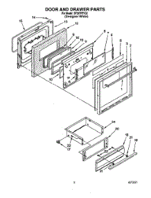 03 - Door And Drawer parts for Whirlpool Range SF397PEYQ2 from AppliancePartsPros.com