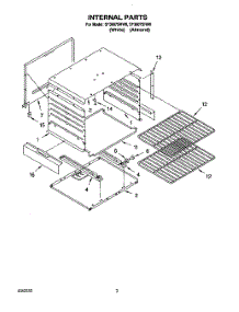 02 - Internal parts for Whirlpool Range SF3007SRW6 from AppliancePartsPros.com
