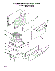 04 - Oven Door And Broiler parts for Whirlpool Range SF3007SRW6 from AppliancePartsPros.com