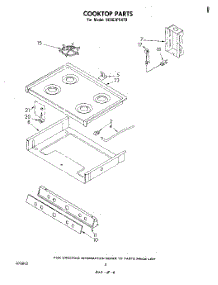 04 - Cooktop parts for Whirlpool Range SE953PSKT0 from AppliancePartsPros.com