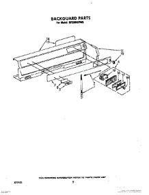 06 - Backguard parts for Whirlpool Range SF3300EPW0 from AppliancePartsPros.com