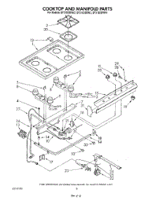 06 - Cooktop And Manifold , Literature And Optional parts for Whirlpool Range SF3100SRW2 from AppliancePartsPros.com