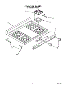 03 - Cooktop parts for Whirlpool Range SF310PEYQ0 from AppliancePartsPros.com