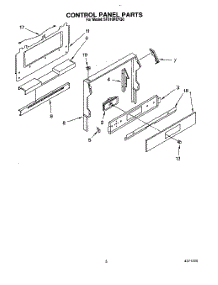 05 - Control Panel parts for Whirlpool Range SF310PEYQ0 from AppliancePartsPros.com