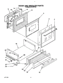 08 - Door And Broiler parts for Whirlpool Range SF310PEYQ0 from AppliancePartsPros.com