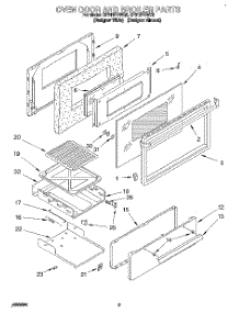 02 - Oven Door And Broiler parts for Whirlpool Range SF318PEWQ0 from AppliancePartsPros.com