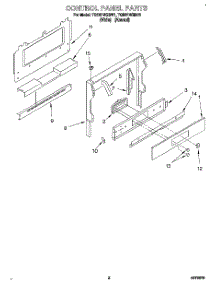 02 - Control Panel parts for Whirlpool Range TGR61W2BN1 from AppliancePartsPros.com