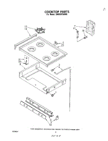 05 - Cooktop parts for Whirlpool Range SM958PSKW0 from AppliancePartsPros.com