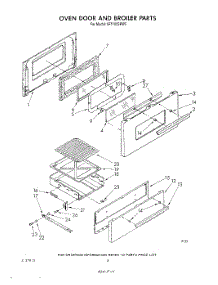 06 - Oven Door And Broiler parts for Whirlpool Range SF5100SRW0 from AppliancePartsPros.com