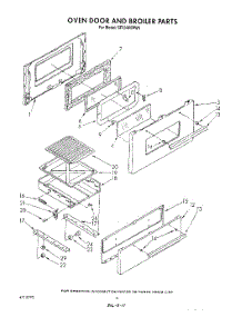 05 - Oven Door And Broiler parts for Whirlpool Range SF3300ERW5 from AppliancePartsPros.com