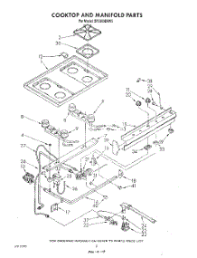 06 - Cooktop And Manifold , Literature And Optional parts for Whirlpool Range SF3300ERW5 from AppliancePartsPros.com