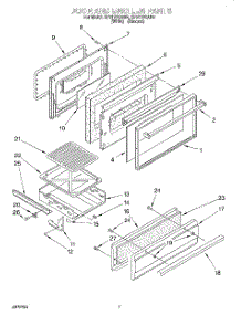 05 - Door And Broiler parts for Whirlpool Range SF317PEAN4 from AppliancePartsPros.com
