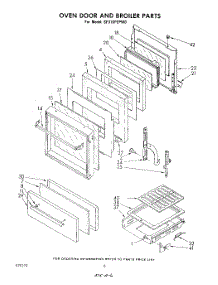 04 - Oven Door And Broiler parts for Whirlpool Range SF316PEPW0 from AppliancePartsPros.com