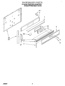 06 - Backguard parts for Whirlpool Range SF388PEWQ0 from AppliancePartsPros.com