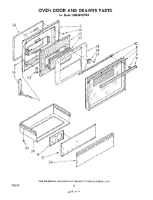 06 - Oven Door And Drawer parts for Whirlpool Range SM988PEPW0 from AppliancePartsPros.com