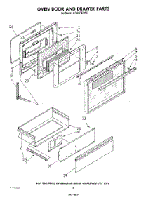 06 - Oven Door And Drawer parts for Whirlpool Range SF396PEPW0 from AppliancePartsPros.com